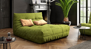 Зеленый диван в интерьере-1, Диван Француз